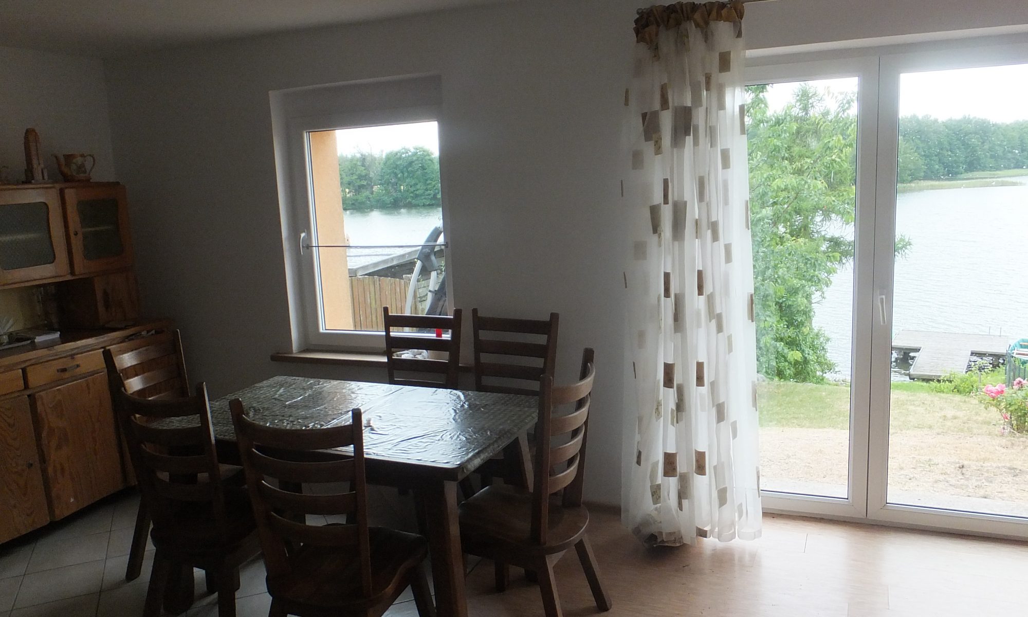 Dining area with lake view